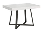 Zeplir extendable table 90x120/224 cm, white ash wood, anthracite legs