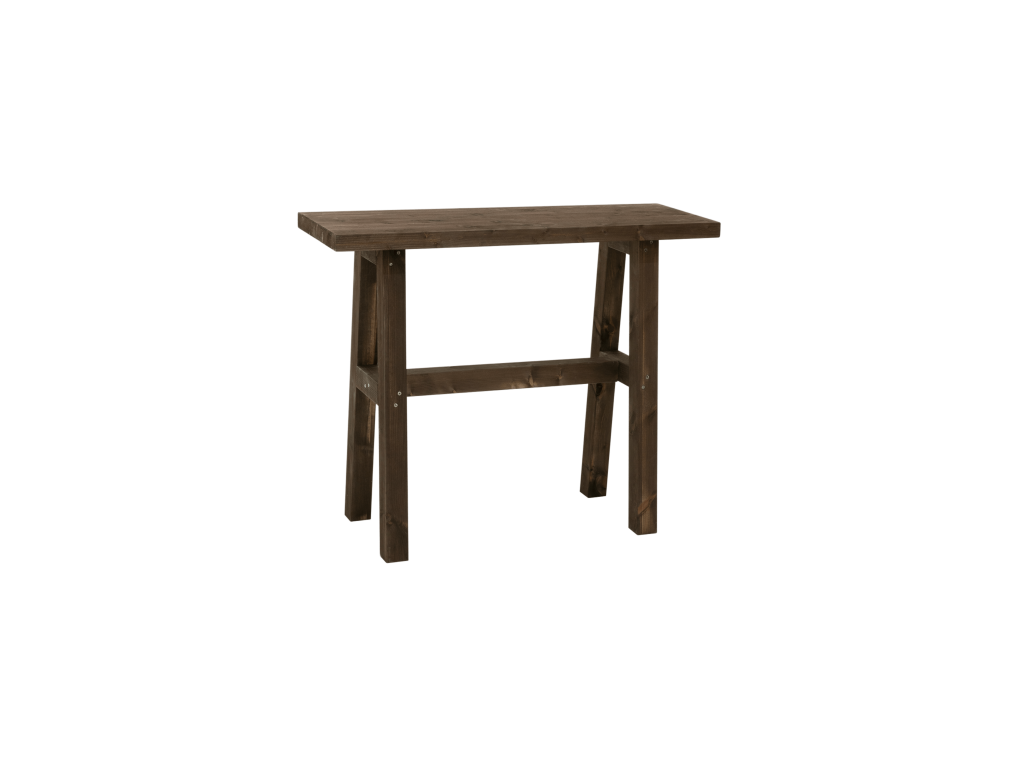 Brown fir wood console table 100x80cm - Meubiana