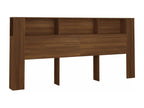 Brown oak headboard wardrobe 220x18.5x104.5 cm