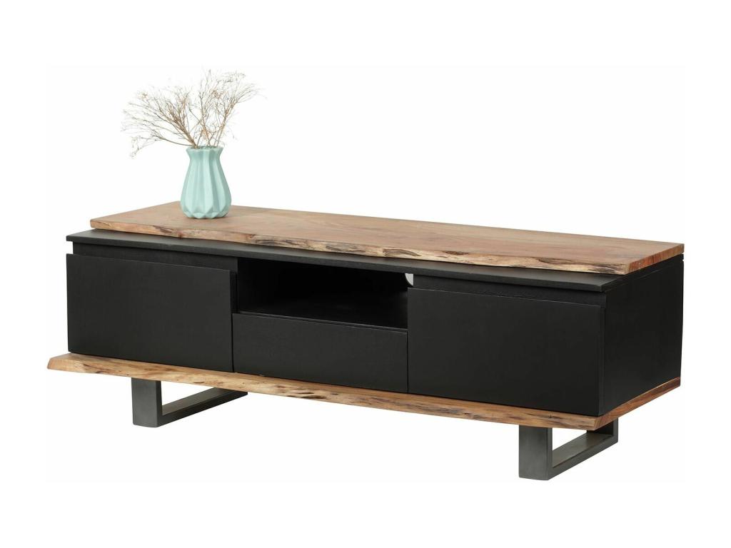 TV stand with 2 doors and 1 drawer - Meubiana Black