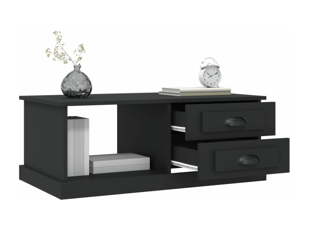 Coffee table, black, 90x50x35 cm, engineered wood