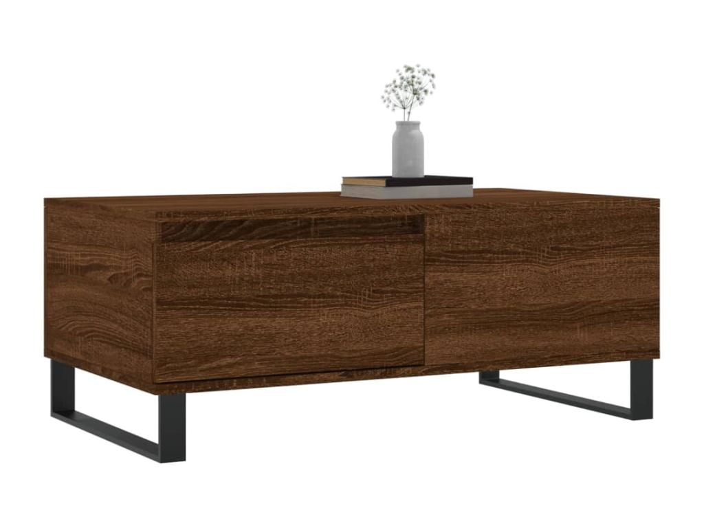 Coffee table, brown oak, 90x50x36.5 cm, engineered wood