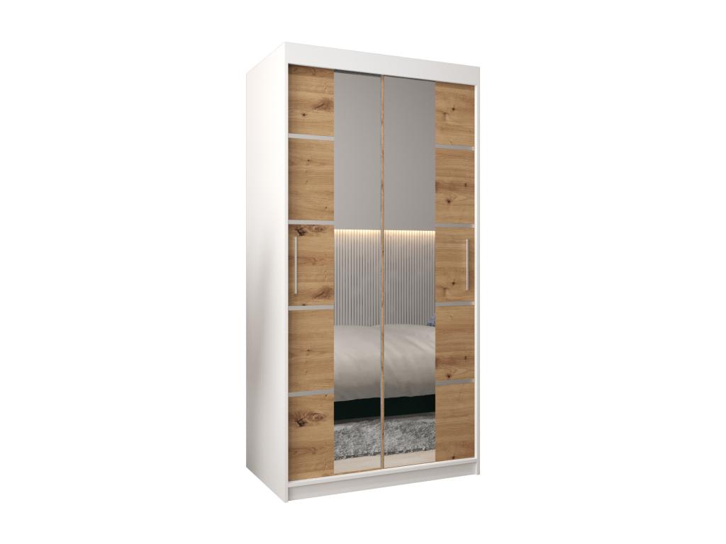 Meubiana 4 Sliding Door Wardrobe 200/100/62 2 Doors White/Meubiana