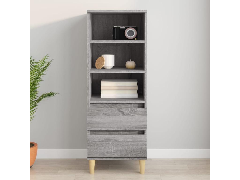 Doucezen tall sideboard, grey, 40x36x110 cm, engineered wood