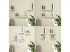 Set of 4 Broby wall shelves 30x30x16 cm white Meubiana