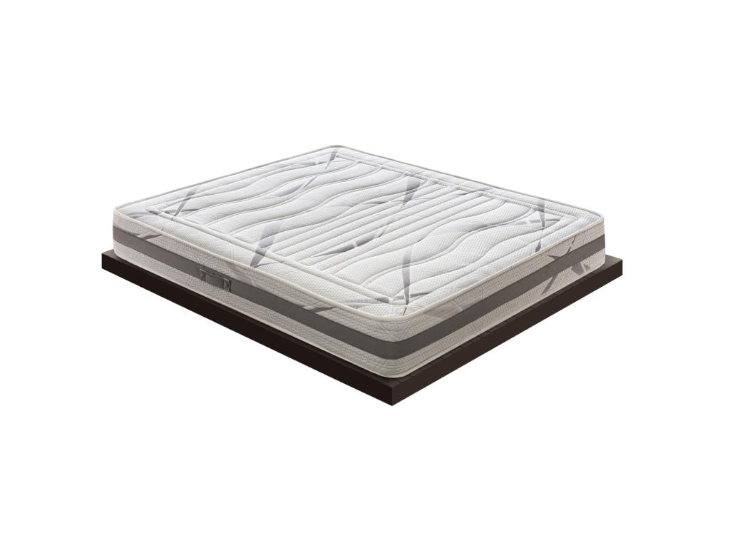 Homzora - Memory foam mattress - 22 cm high - 3 cm memory foam - 200x200 carbon cover