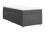 Meubiana bed base with mattress, dark grey, 90x200 cm, fabric