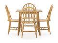 Clark Oak 80x80 cm table and 4 dining chairs