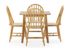 Clark Oak 80x80 cm table and 4 dining chairs