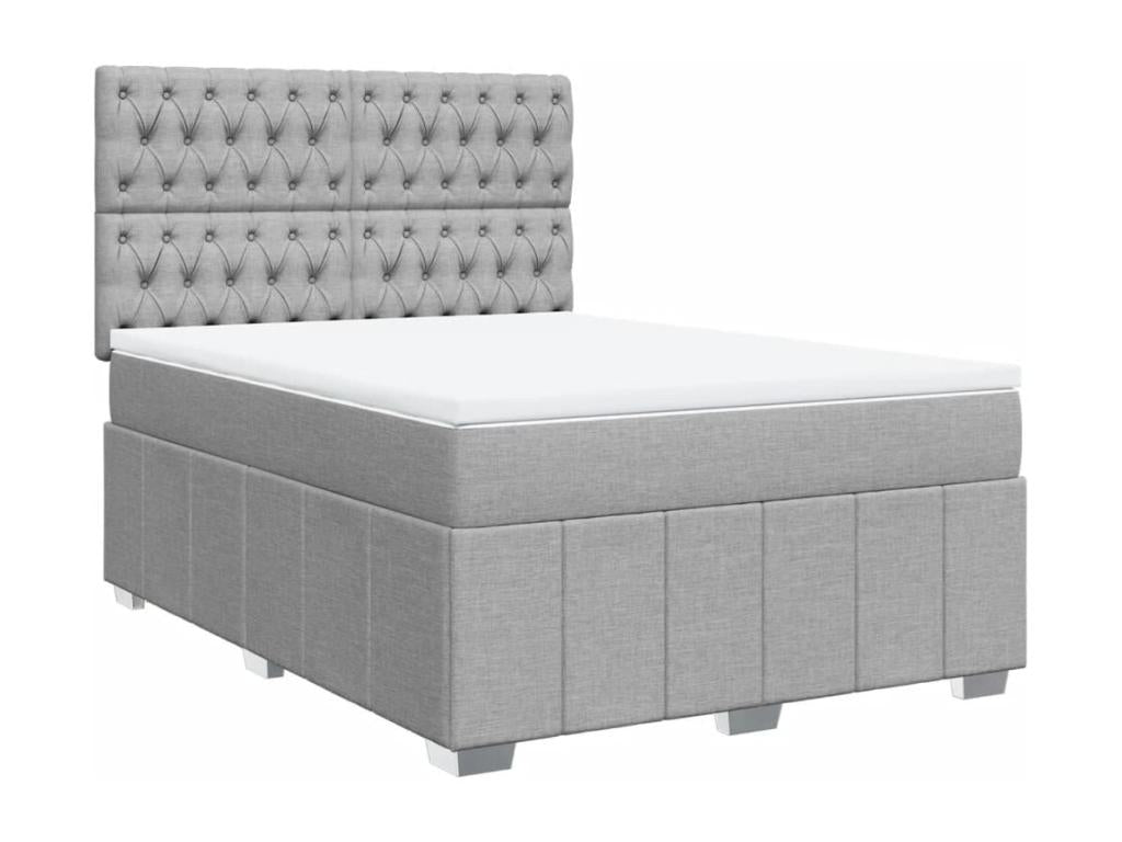 Meubiana bed base with light grey mattress 160x200cm Fabric