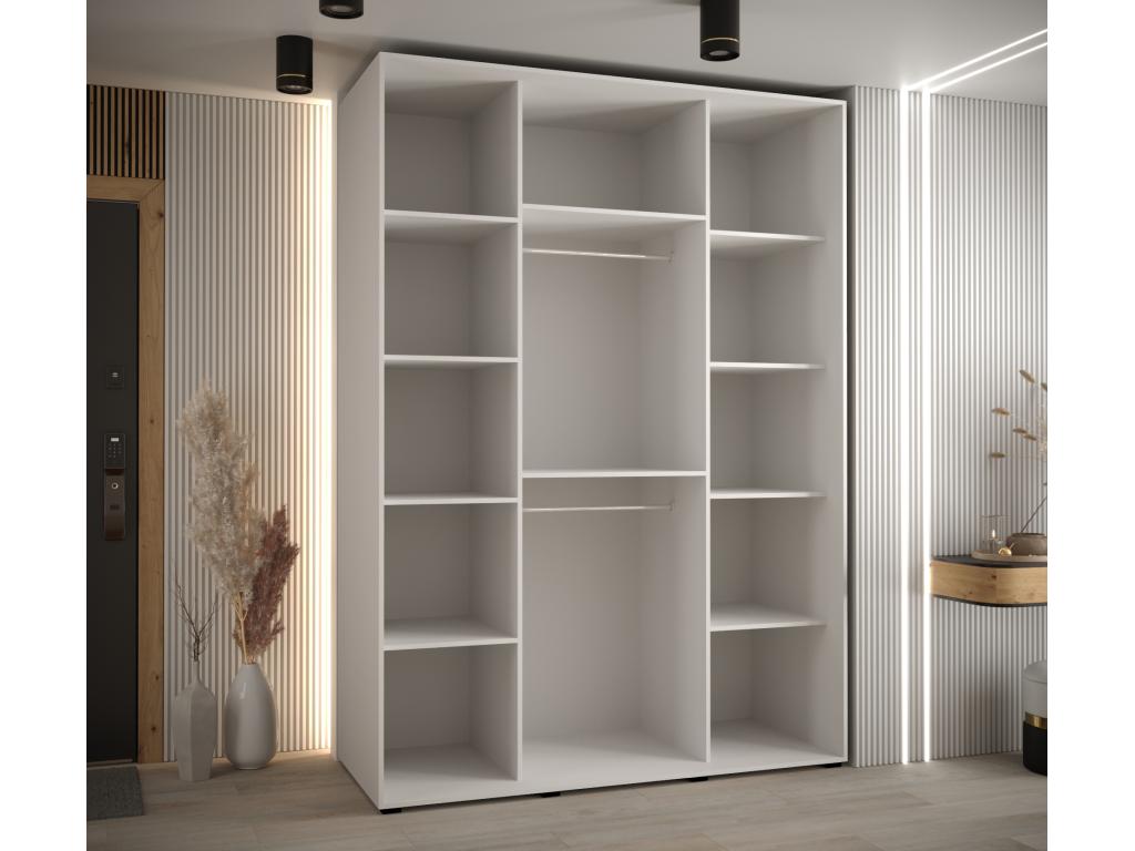 Meubiana 2 Sliding Door Wardrobe 235.2/180/60 3 Doors White/Meubiana