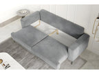 3/4 seater sofa bed with storage space - olive green - in quality Meubiana fabric