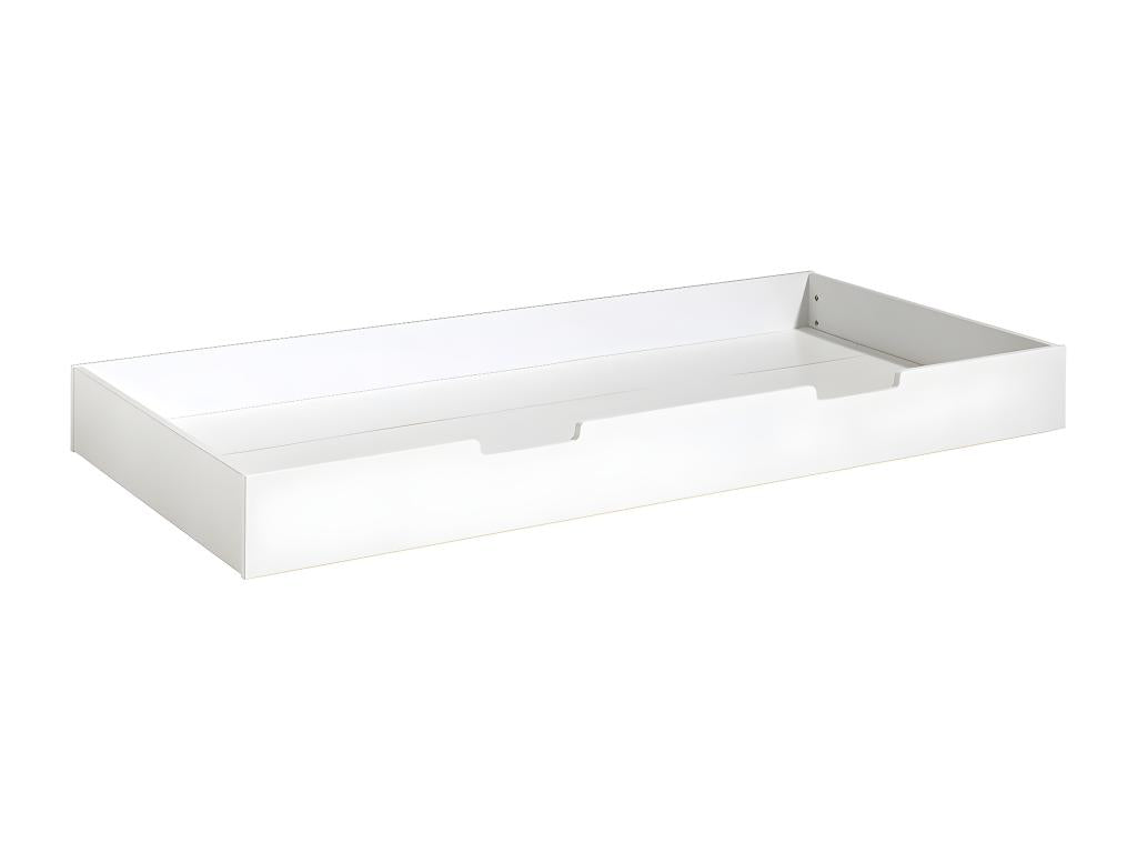Meubiana - House Bed 90x200cm White and Black with Drawer