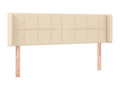 Cream LED Headboard 147x16x78-88 Fabric
