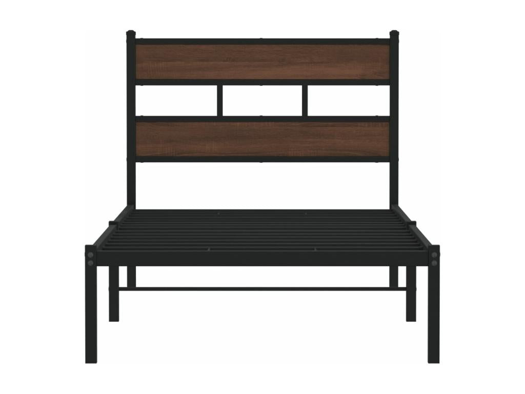 Bed frame without mattress with headboard 90x200 cm