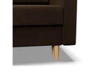 U-shaped corner sofa with sleeper function and reversible cushion, Meubiana Brown