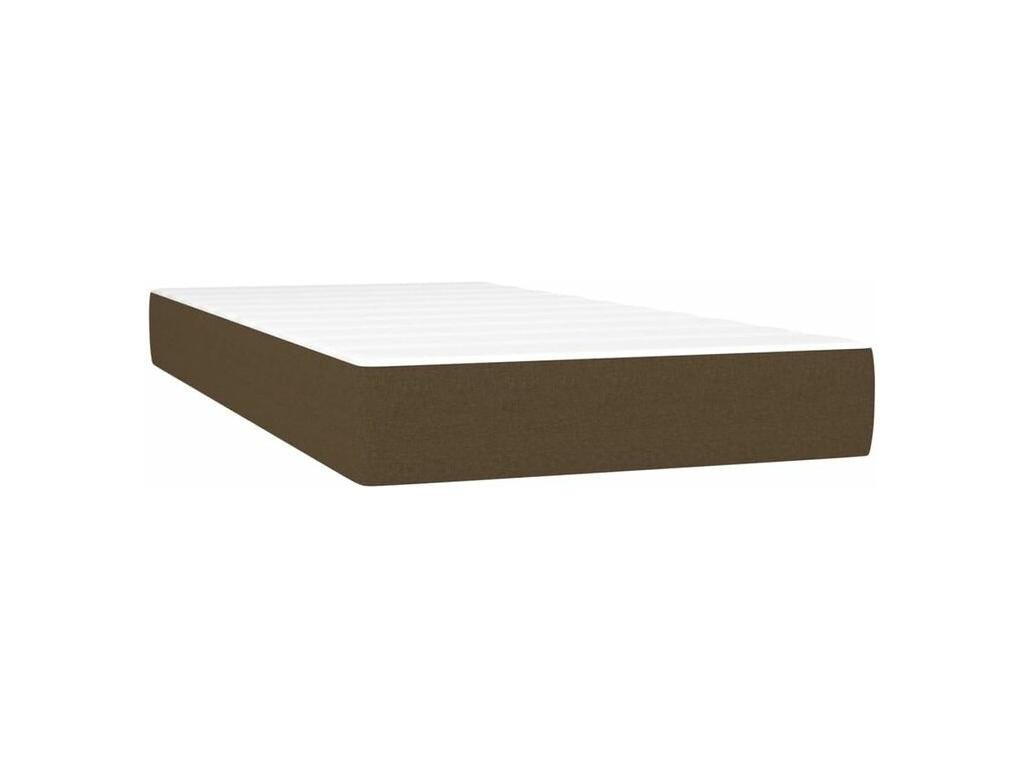 Meubiana bed base and mattress with LED, Dark Brown, 80x200