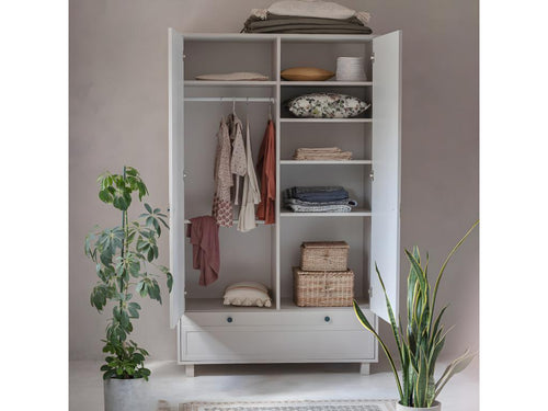 Meubiana 2-Door 1-Drawer Wardrobe - Beige