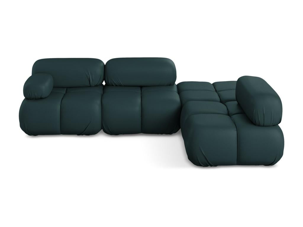 Meubiana Modular Right-Hand Corner Sofa in Artificial Leather - Navy Blue