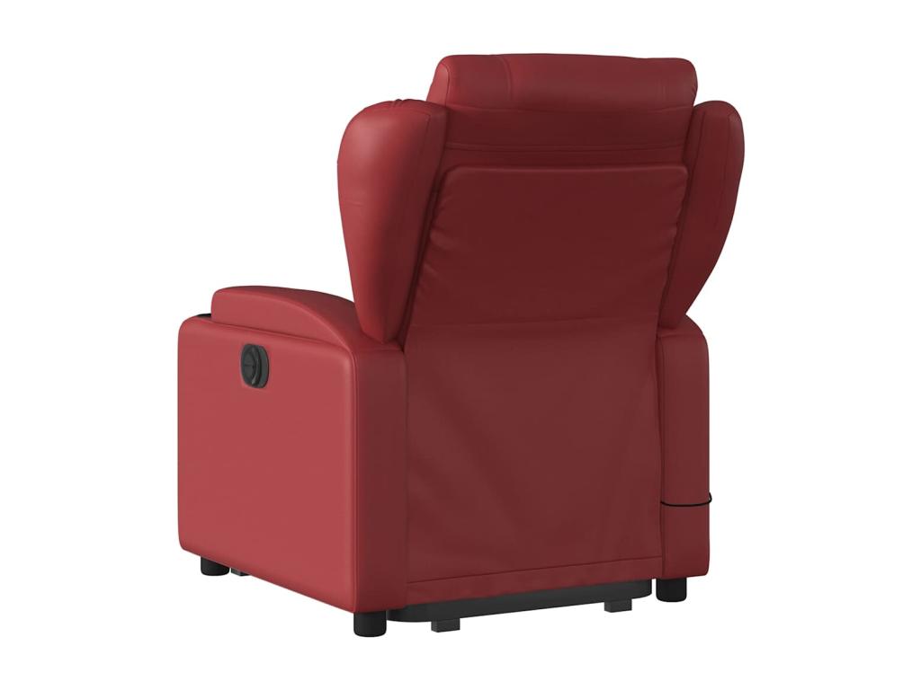 Burgundy red electric reclining massage chair