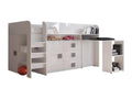 Meubiana 1 Bunk Bed 203.3/106.6/125 white/white/grey
