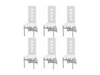 Set of 6 white faux leather dining chairs
