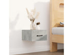 Wall-mounted bedside tables, 2 pcs, concrete grey, 35x35x20
