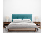 Meubiana Plain Corduroy Headboard with Buttons 160x105 with Bed Legs 150/160 - Green Meubiana