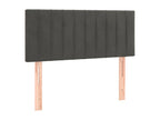 Dark Grey LED Headboard 90x5x78/88 cm Velvet