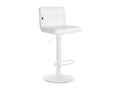 Bar stool - Faux leather / Metal - White - Homzora