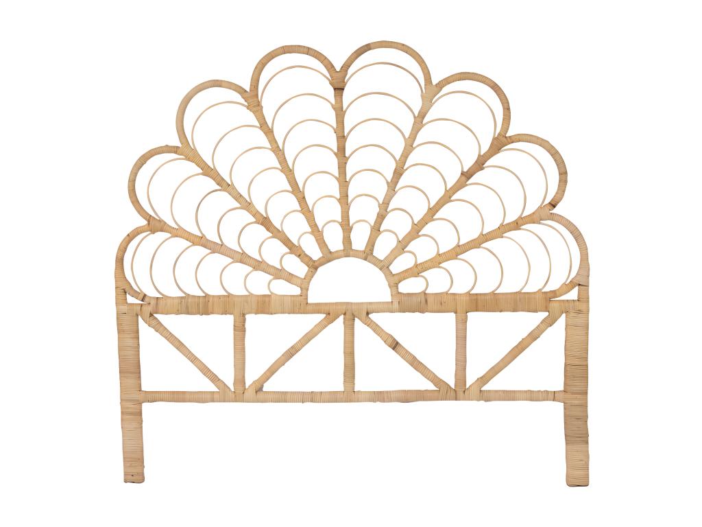 140cm Headboard - Rattan - Natural - Homzora