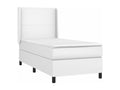 Meubiana bed base with LED light, white, 80x200 cm, faux leather