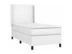 Meubiana bed base with LED light, white, 80x200 cm, faux leather
