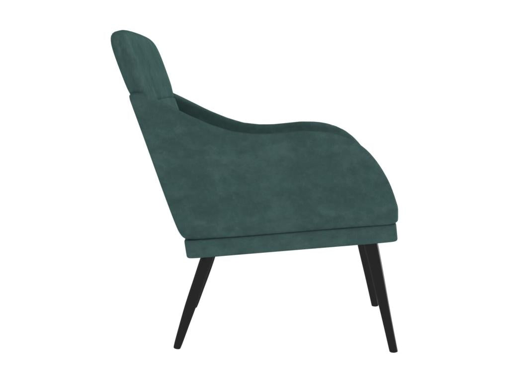 Dark Green Armchair 63x76x80 cm Velvet