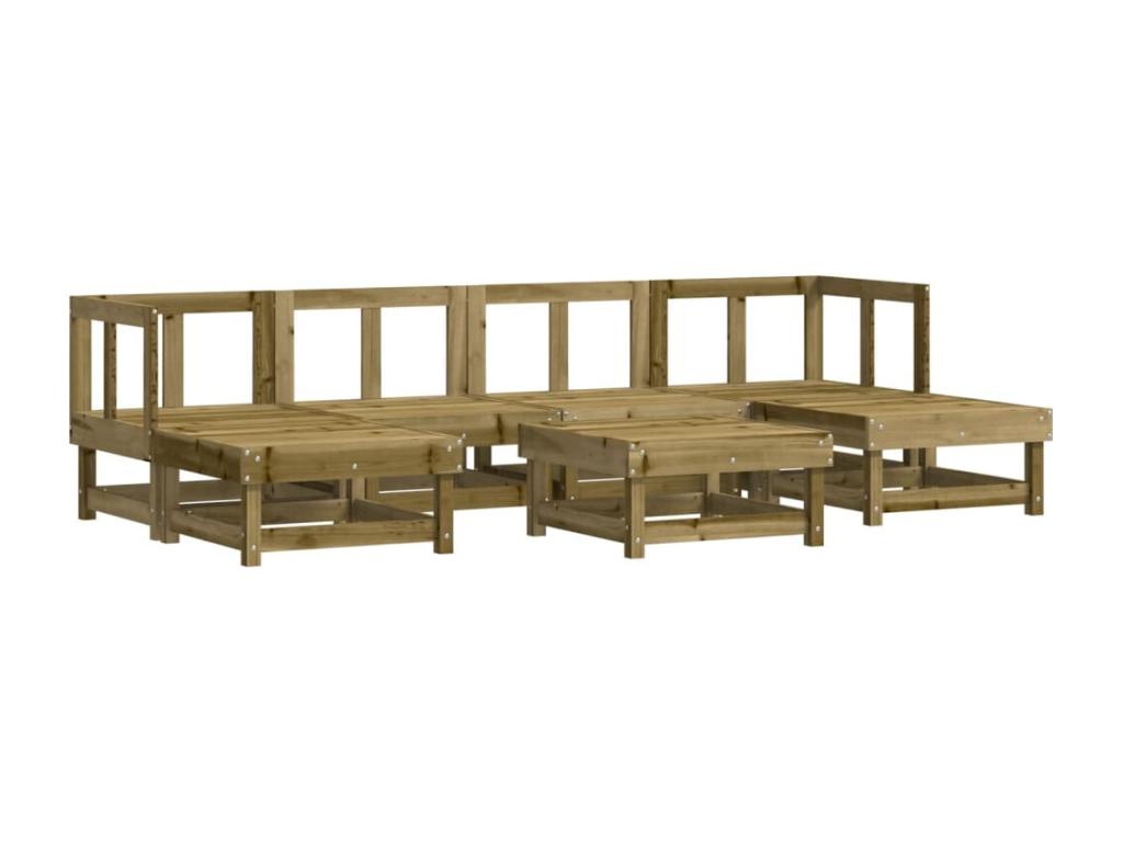 7-piece garden furniture set made of impregnated pine wood