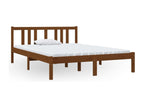 Honey Brown Solid Wood Bed Frame 135x190 cm Double