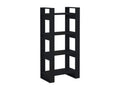 Black Bookshelf/Room Divider 60x35x125 cm Solid Wood