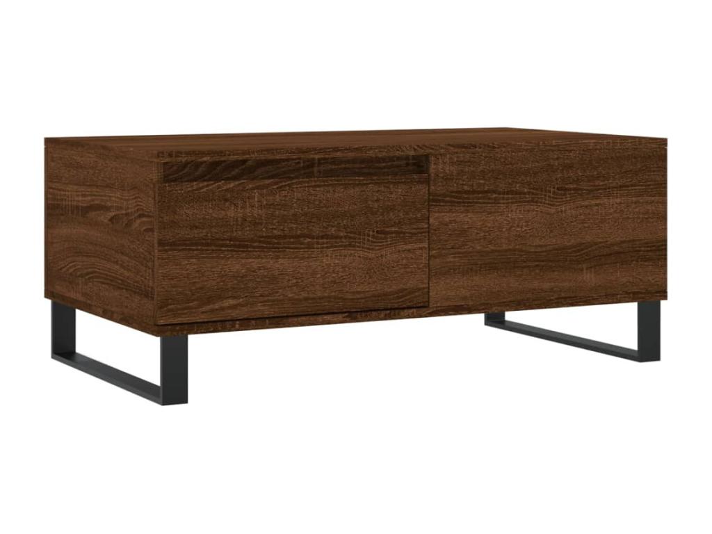 Coffee table, brown oak, 90x50x36.5 cm, engineered wood