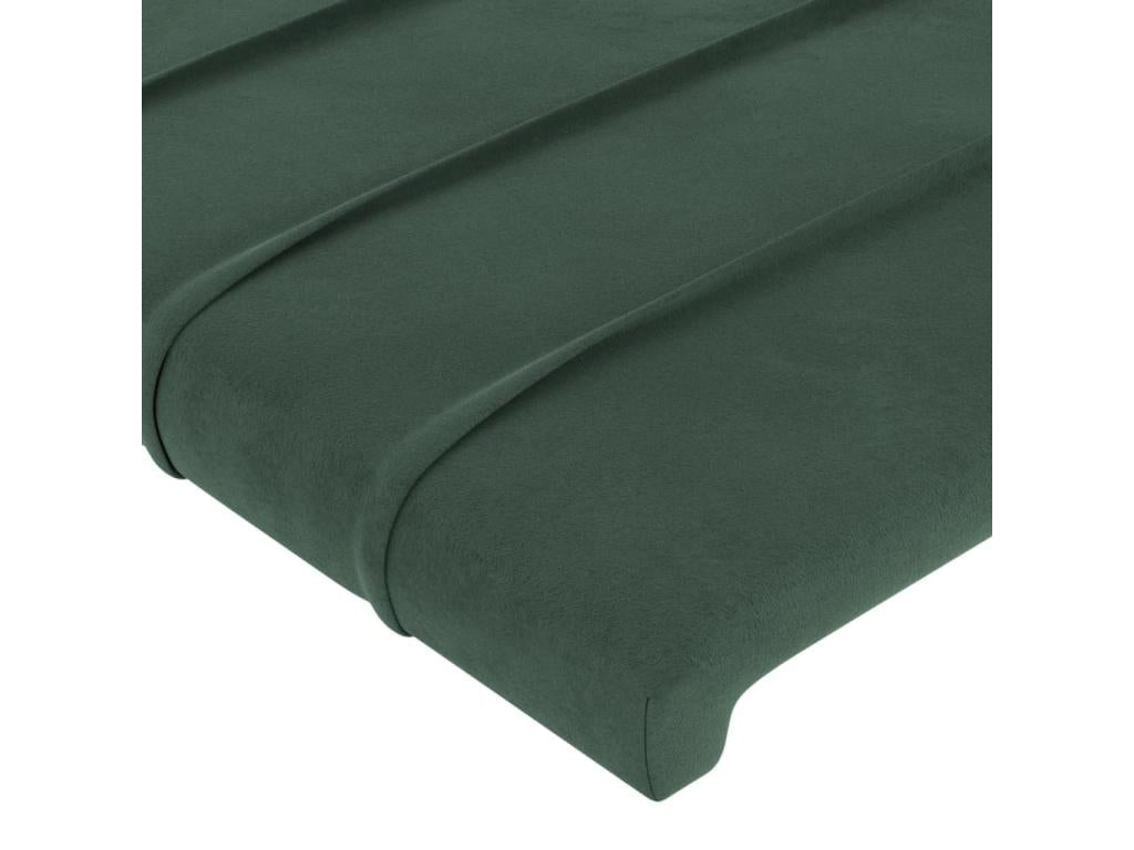 2-piece headboard set, dark green, 72x5x78/88 cm, velvet