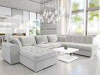 Meubiana 180 Corner Sofa Grey with Sleeping Function 348x205x76cm