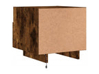Bedside table with LED lighting, smoked oak, 40x39x37 cm