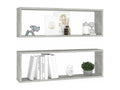 Meubiana wall shelves, 2 pcs, concrete grey, 80x15x26.5 cm.