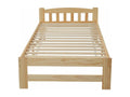 Meubiana solid wood bed with headboard and slatted base, 90cm x 200cm