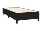 Upholstered bed base and mattress, black, 80x200 cm, fabric