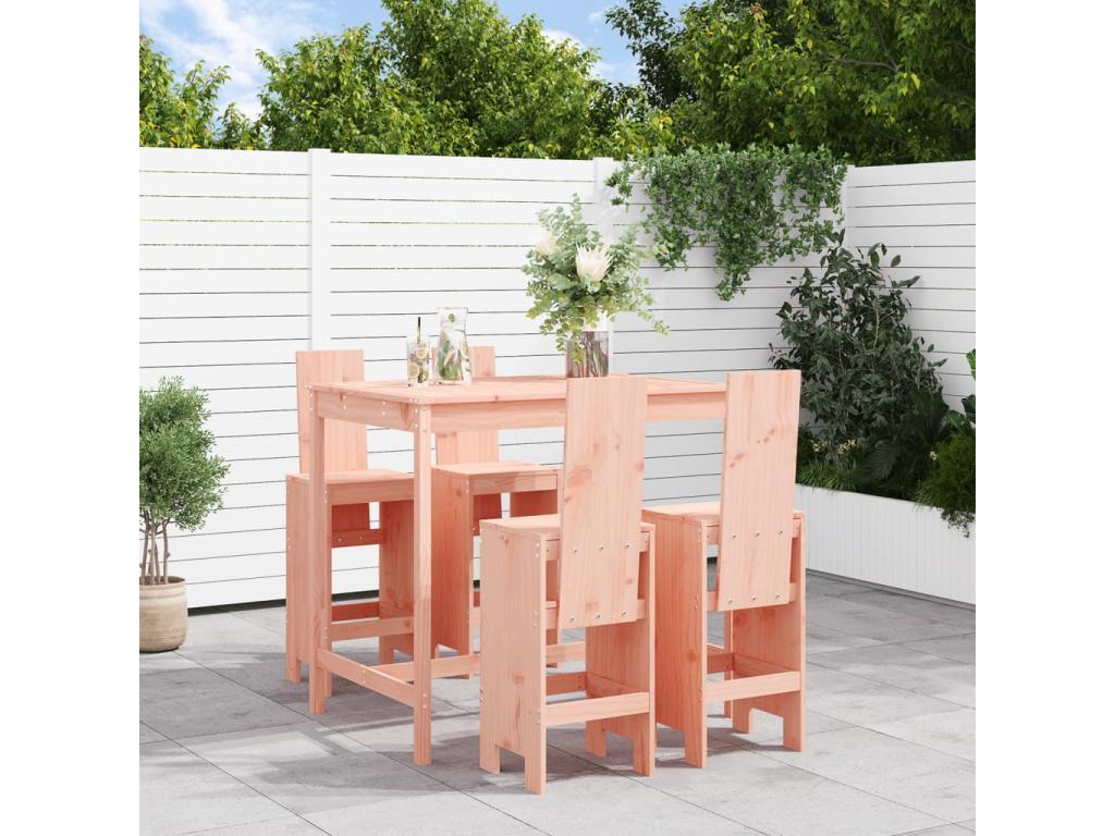 Meubiana 5-piece solid wood garden bar set