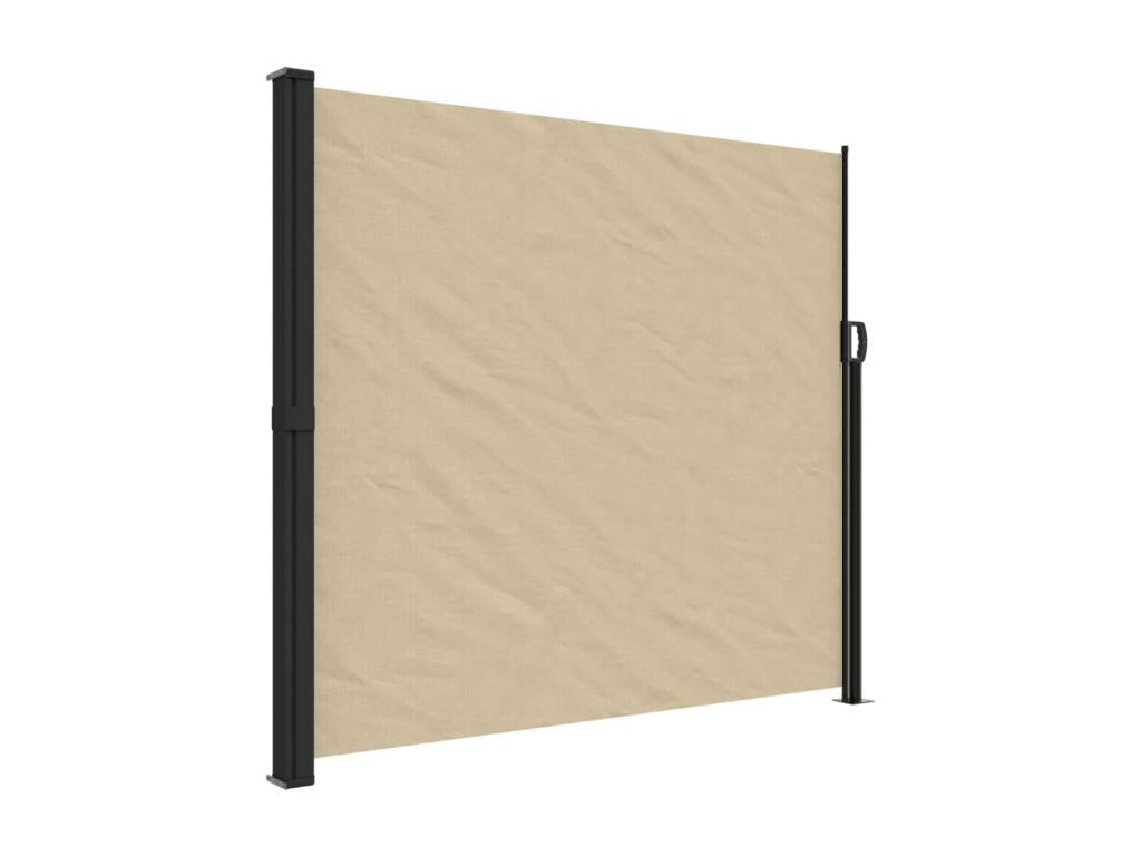 Beige retractable side awning 180x500 cm