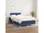 Meubiana bed base with blue mattress 120x190 cm fabric