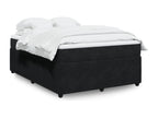 Homzora bed base and mattress, black, 160x200 cm, velvet