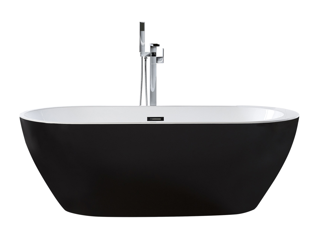 Meubiana 160cm x 75cm Freestanding Bathtub, Black