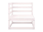 2-Piece Garden Corner Sofas, White, Solid Pine Wood